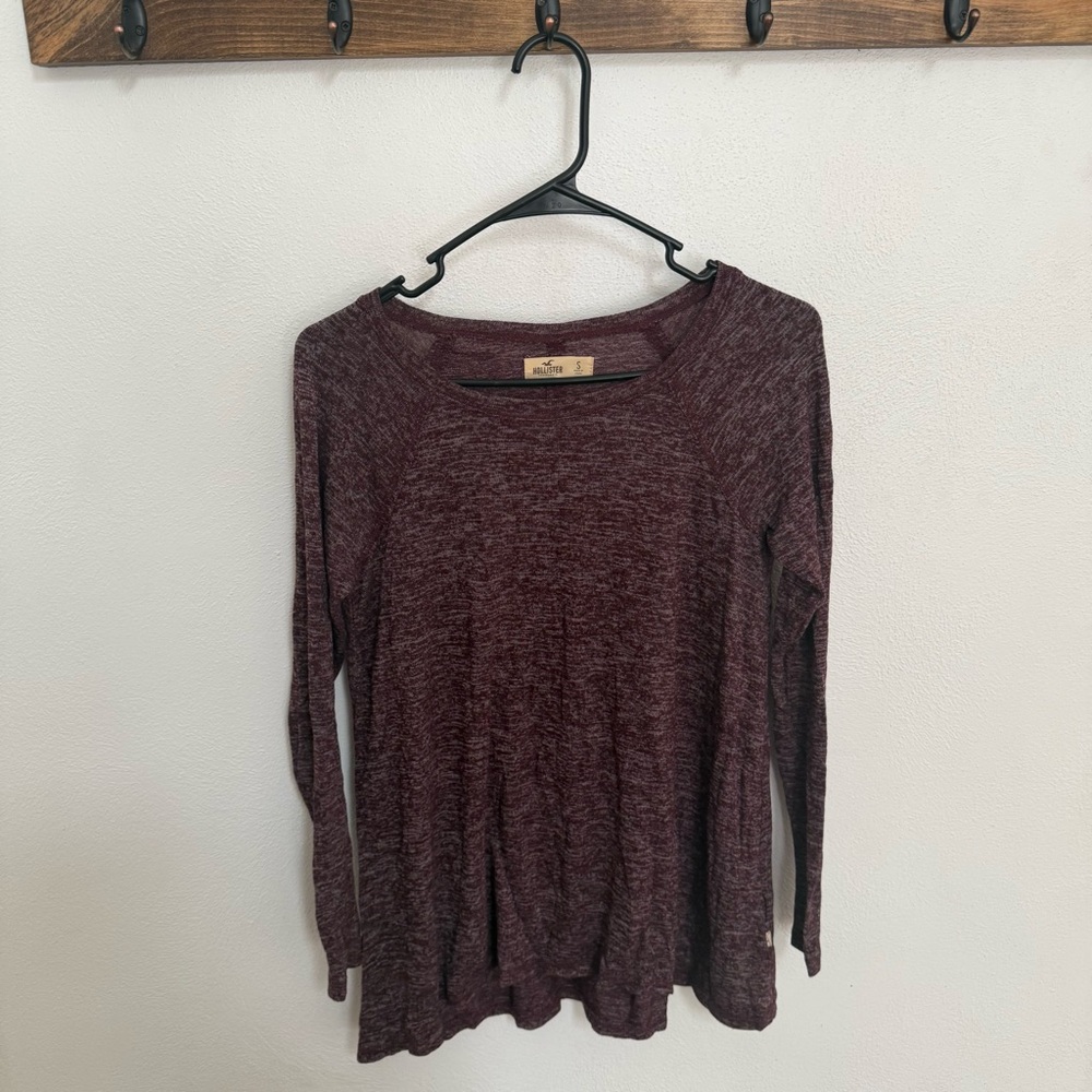 Hollister Burgundy Long Sleeve Top